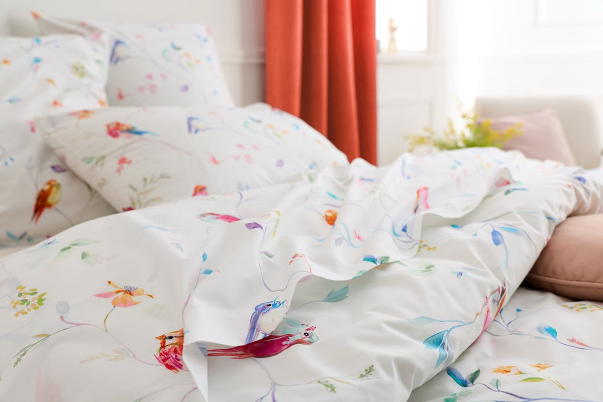 Draps plats en percale de coton