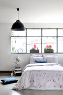 détail motif art moderne coton coloré percale