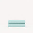 drap plat percale de coton uni bleu clair aqua