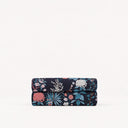 drap plat percale de coton motif botanique floral fond marine