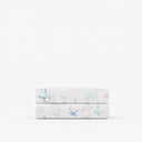 drap plat percale de coton motif papillons fond blanc