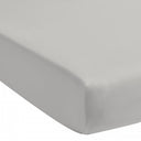 drap housse percale de coton couleur paloma gris clair