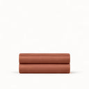 Drap housse en satin de coton terracotta chic, en précommande | Julie Lavarière