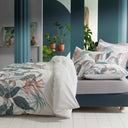 Housse de couette feuillage - Percale de coton 80 fils