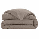 Housse de couette unie chocolat en percale de coton 80 fils | Julie Lavarière