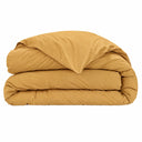 Housse de couette unie jaune sucre en percale de coton 80 fils | Julie Lavarière