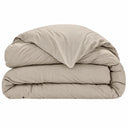 Housse de couette unie sable en percale de coton 80 fils | Julie Lavarière
