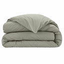 Housse de couette unie vert chic en percale de coton 80 fils | Julie Lavarière