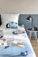 Drap de lit pour garçon bleu