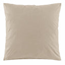 Taie d'oreiller carrée 65x65 cm unie beige en percale de coton 80 fils | Julie Lavarière