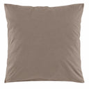 Taie d'oreiller carrée 65x65 cm unie chocolat en percale de coton 80 fils | Julie Lavarière