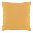 Taie d'oreiller carrée 65x65 cm unie jaune sucre en percale de coton 80 fils | Julie Lavarière