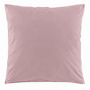 Taie d'oreiller carrée 65x65 cm unie rose pâle chic en percale de coton 80 fils | Julie Lavarière
