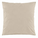 Taie d'oreiller carrée 65x65 cm unie sable en percale de coton 80 fils | Julie Lavarière