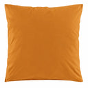 Taie d'oreiller carrée 65x65 cm unie safran en percale de coton 80 fils | Julie Lavarière