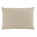 Taie d'oreiller unie beige en percale de coton 80 fils | Julie Lavarière