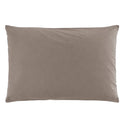 Taie d'oreiller unie chocolat en percale de coton 80 fils | Julie Lavarière