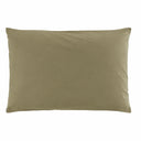 Taie d'oreiller unie olive en percale de coton 80 fils | Julie Lavarière