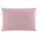 Taie d'oreiller unie rose pâle chic en percale de coton 80 fils | Julie Lavarière