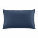 Taie d'oreiller rectangulaire en satin de coton bleu marine | Julie Lavarière