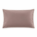Taie d'oreiller rectangulaire en satin de coton chocolat, en précommande | Julie Lavarière