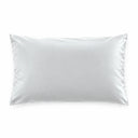 Taie d'oreiller rectangulaire en satin de coton gris clair, en précommande | Julie Lavarière