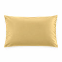 Taie d'oreiller rectangulaire en satin de coton jaune tendre | Julie Lavarière