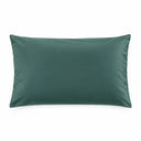 Taie d'oreiller rectangulaire en satin de coton vert amazonie, en précommande | Julie Lavarière